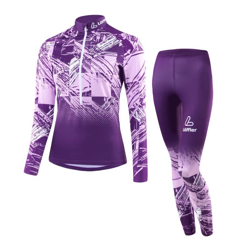 Löffler vrouwen Langlauf ski suit WorldCup 2024 violet
